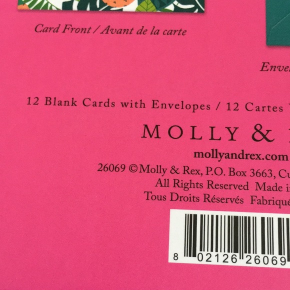 Tropical Watermelon Thank You Notes Cards Set of 12 Blank Correspond envel NWT - Picture 11 of 16